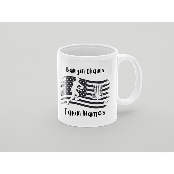 Disc Golf BANGIN CHAINS Mug Disc Golf Gifts Disc Golf Cup Frisbee Golf Mug - Picture 2 of 2